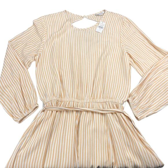 NWT AMERICAN EAGLE Striped Tie Waist Mini Dress Sz Medium - Picture 2 of 4